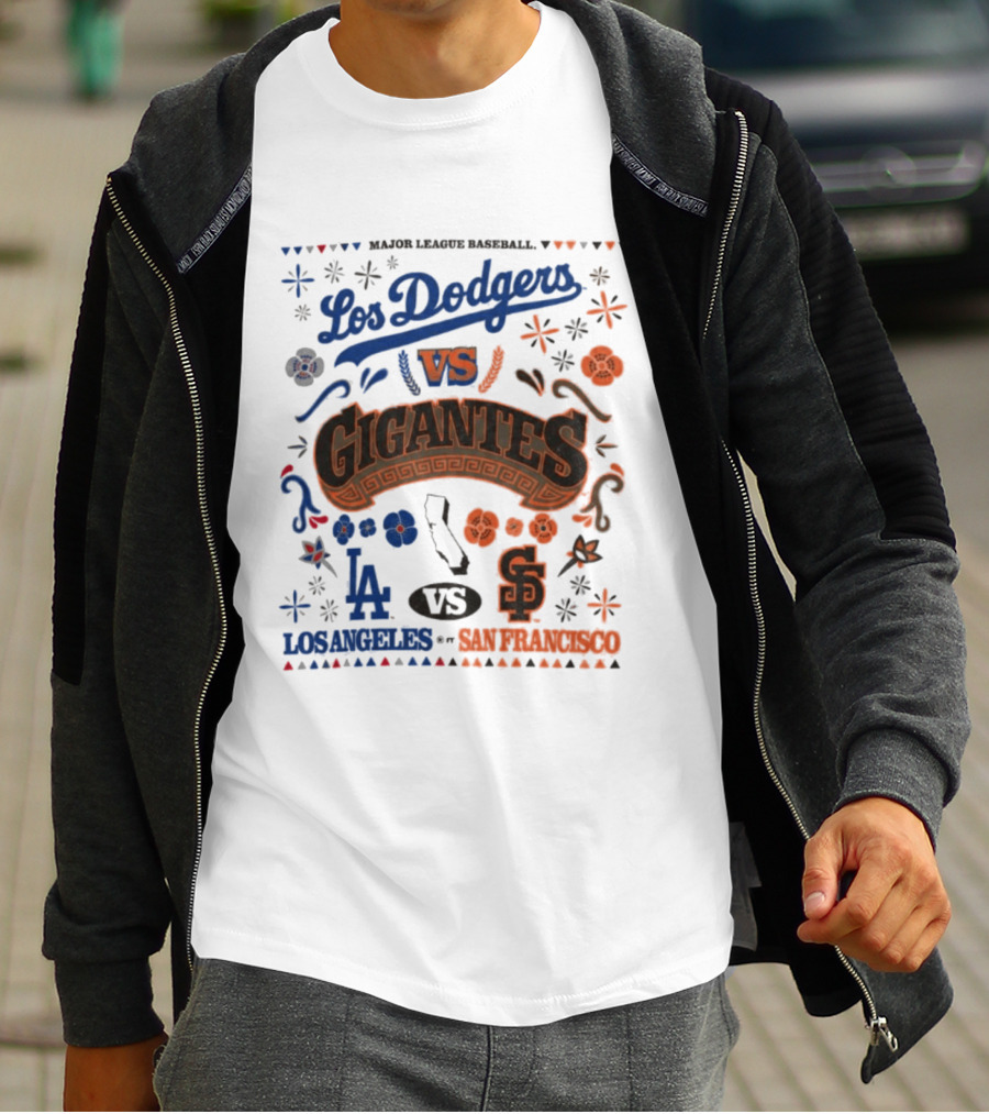 Major League Baseball Los Dodgers VS Gigantes Los Angeles San Francisco Matchup T-Shirt