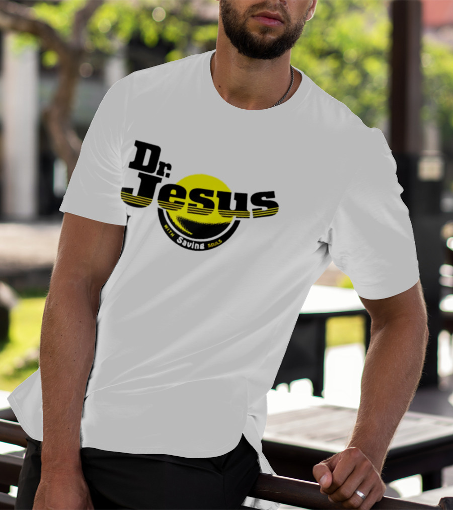Dr Jesus With Saving Souls Yellow Circle T-Shirt