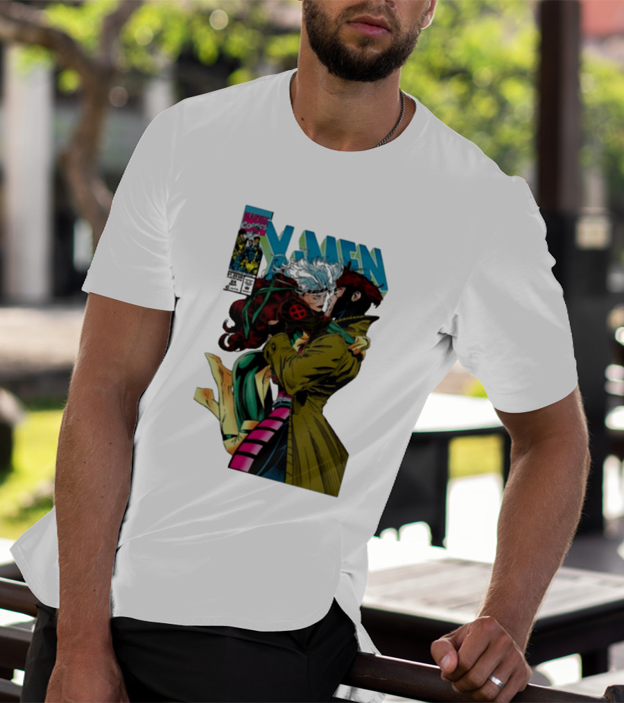 Marvel Comics X Men Gambit And Rogue Kiss Cover Comfort Colors Adult T-Shirt