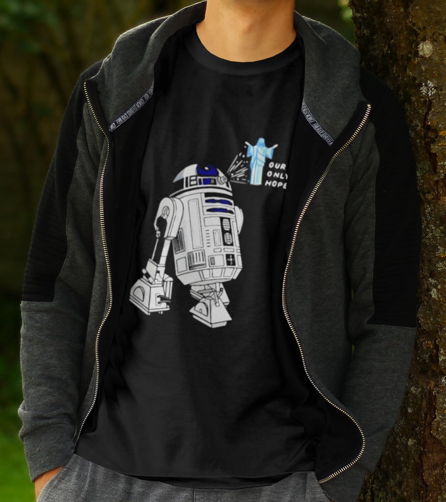 R2 D2 Our Only Hope Star Wars Sci Fi Droid Hologram T-Shirt