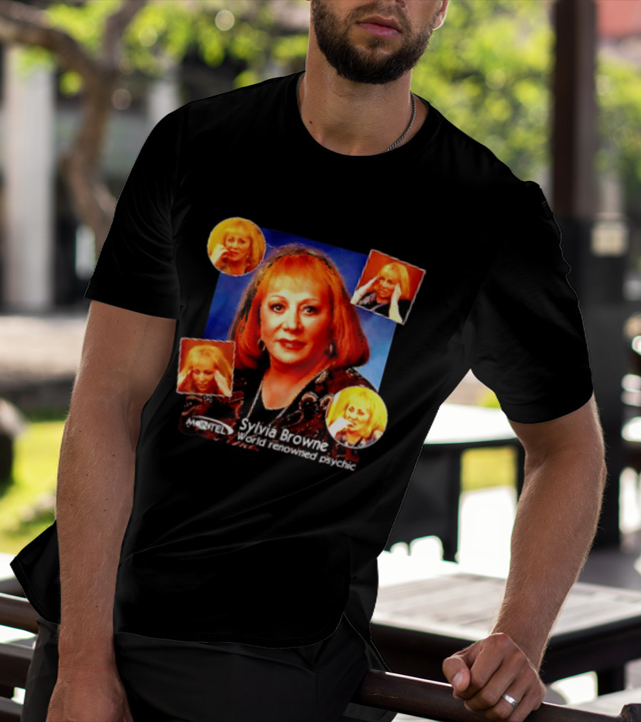 Sylvia Browne Montel World Renowned Psychic Medium Iconic Portraits T-Shirt