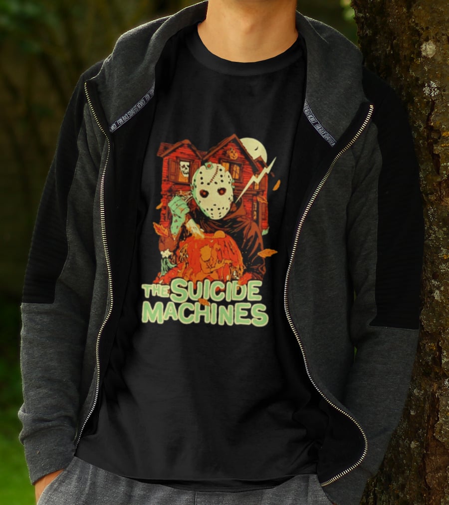 The Suicide Machines Jason Voorhees Pumpkin Halloween House Lightning T-Shirt