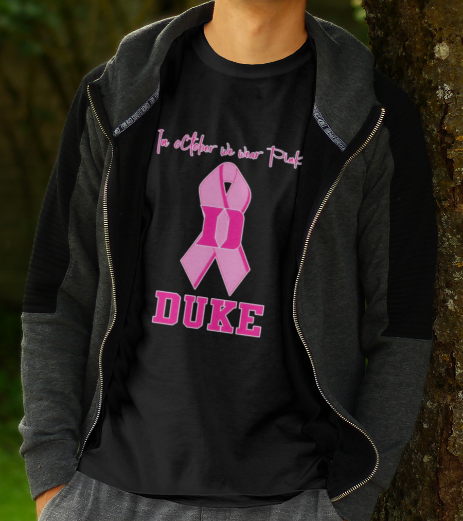 Duke Blue Devils Breast Cancer Awareness In October We Wear Pink T-Shirt