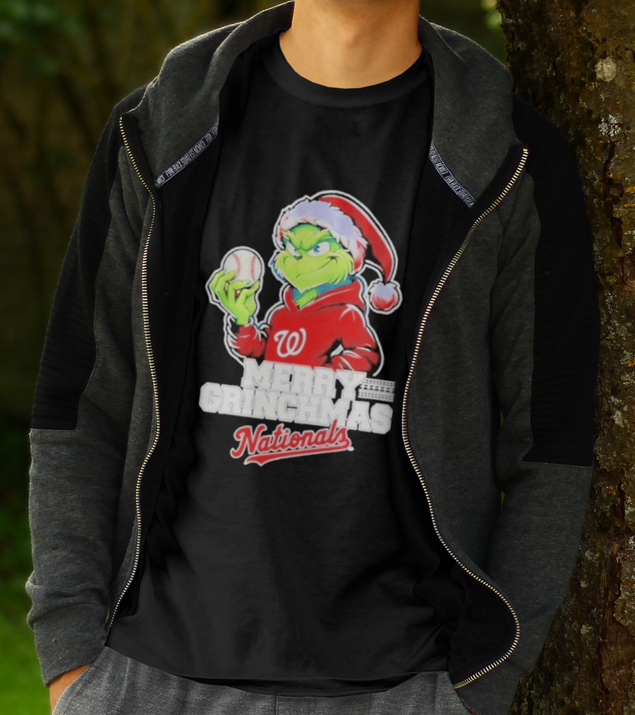 Grinch Merry Grinchmas Washington Nationals Baseball Christmas 2026 T-Shirt
