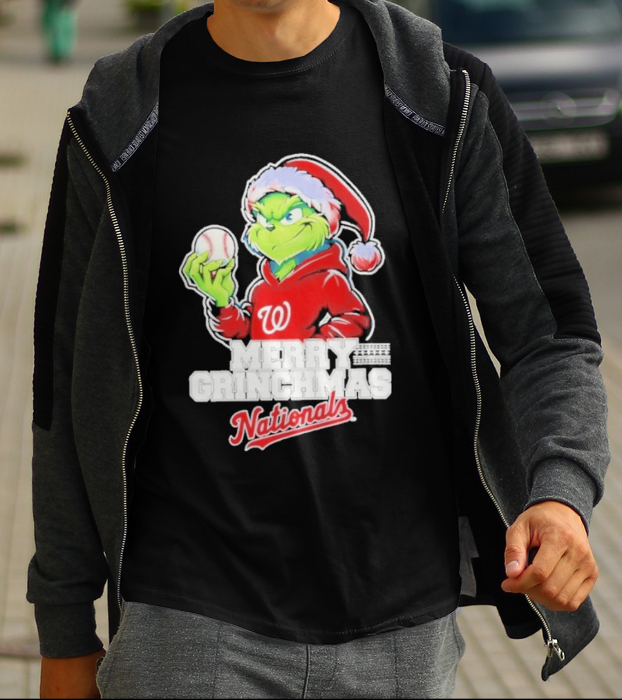 Grinch Merry Grinchmas Washington Nationals Baseball Christmas 2026 T-Shirt