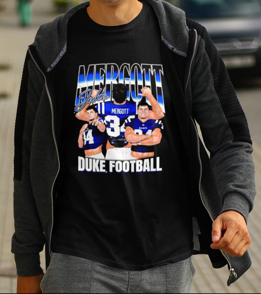 Duke Blue Devils Football Luke Mergott NCAA Player T-Shirt