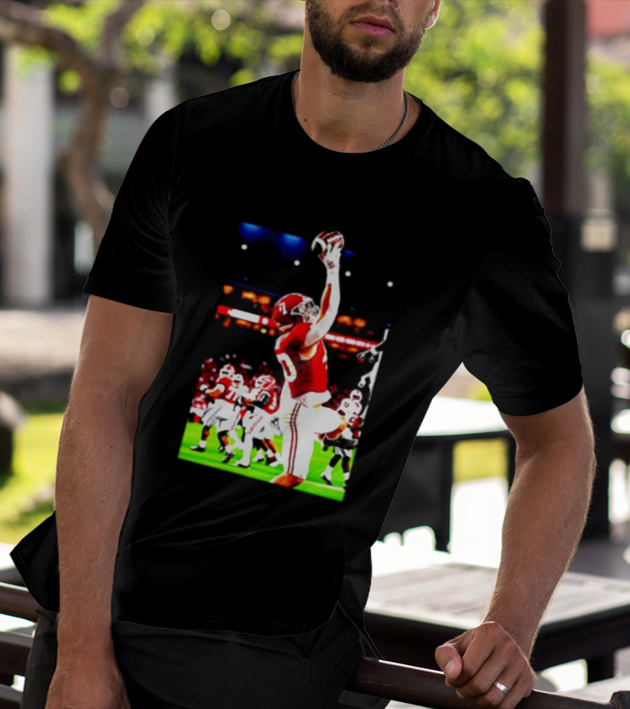 Alabama Crimson Tide Josh Ford One Handed Football Catch T-Shirt