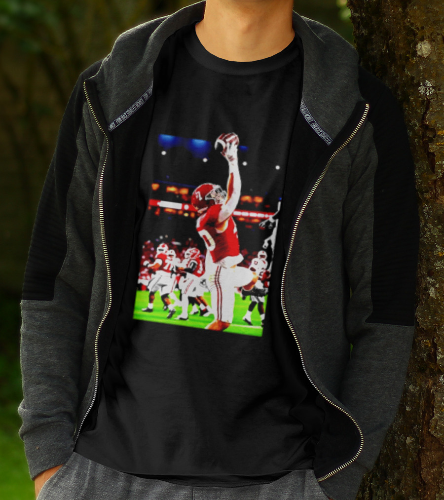 Alabama Crimson Tide Josh Ford One Handed Football Catch T-Shirt