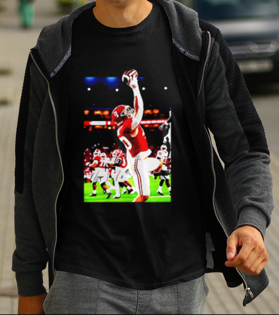 Alabama Crimson Tide Josh Ford One Handed Football Catch T-Shirt