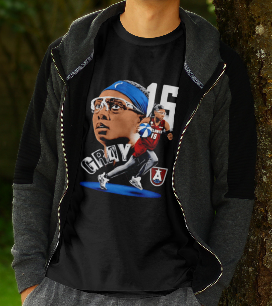 Allisha Gray 15 Atlanta Dream WNBA Basketball Player Action T-Shirt