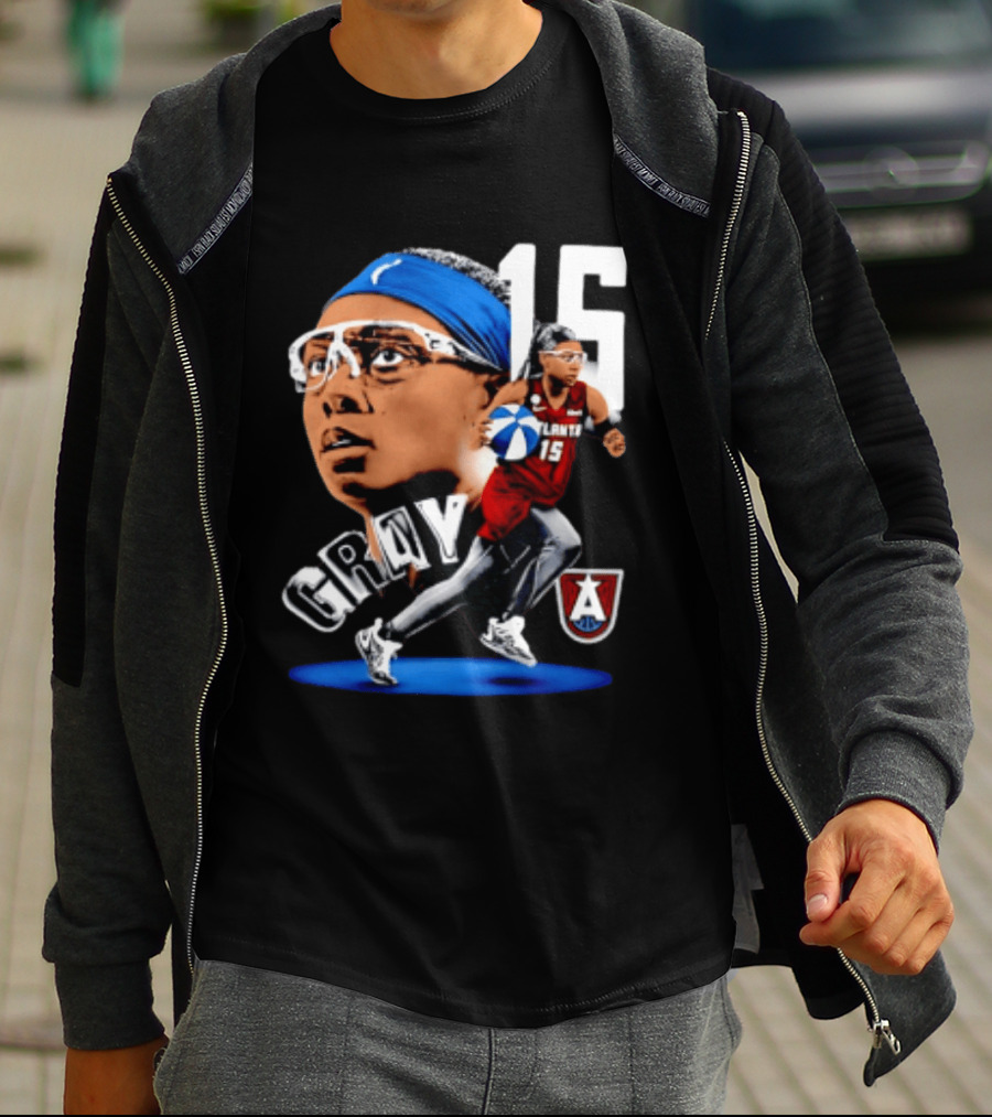 Allisha Gray 15 Atlanta Dream WNBA Basketball Player Action T-Shirt