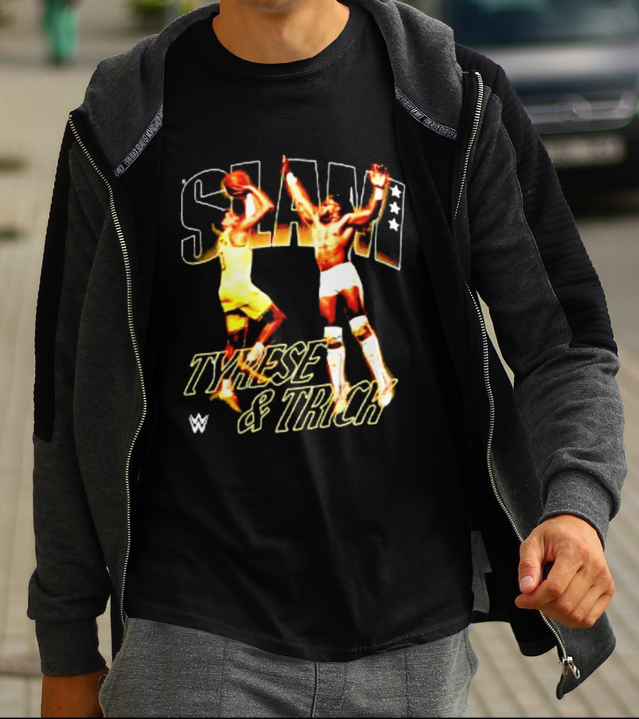 Slam Dunk Tyrese Haliburton Vs Trick Williams WWE Basketball Matchup T-Shirt