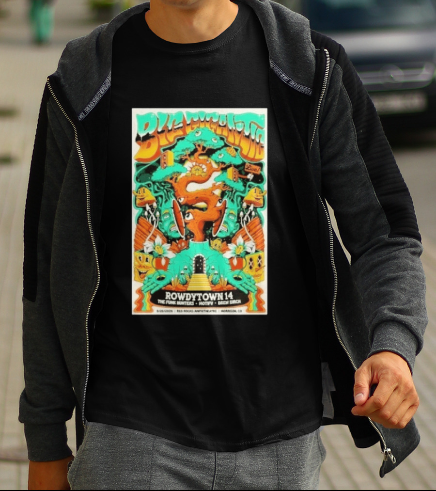 Boogie Nights Live Rowdytown 14 Red Rocks Amphitheatre 09.26.2026 The Funk Hunters Motifv Drew Birch T-Shirt