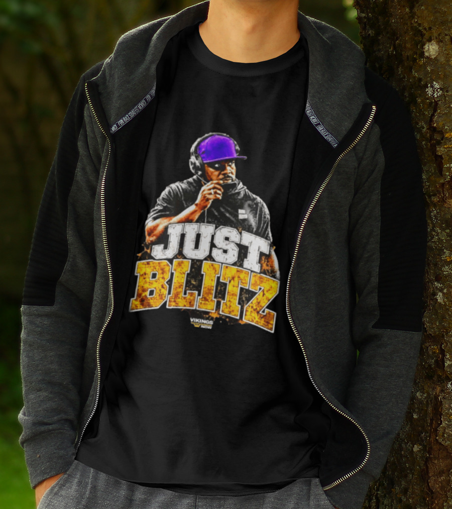 Brian Flores Just Blitz Vikings Now Bold Coaching Football Strategy T-Shirt
