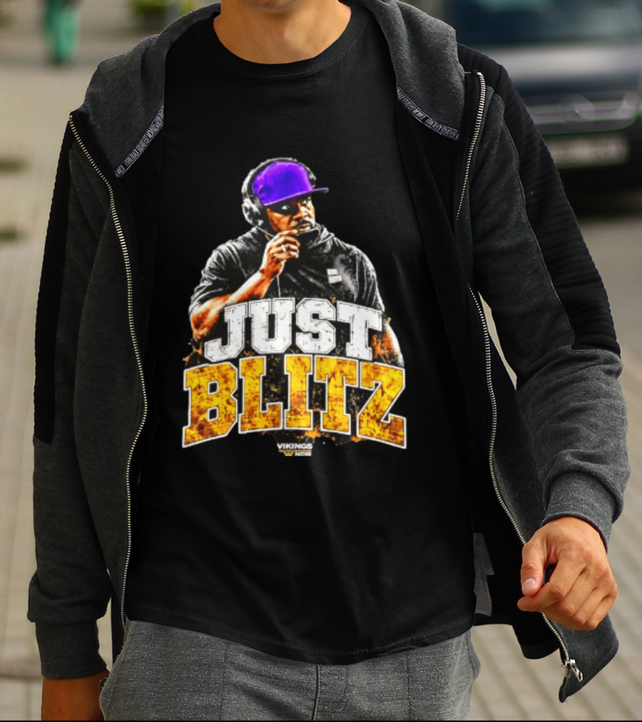 Brian Flores Just Blitz Vikings Now Bold Coaching Football Strategy T-Shirt