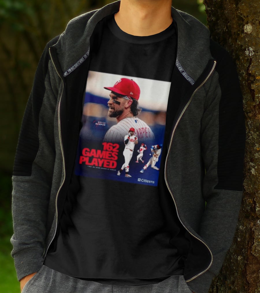 Bryce Harper Philadelphia Phillies 162 Games Played Citizens T-Shirt
