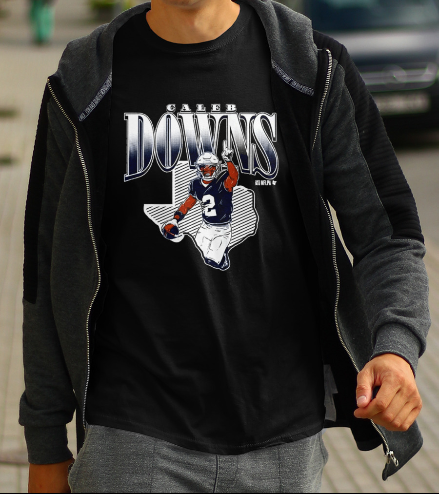 Caleb Downs 2026 Dallas Football Player Number 2 Texas T-Shirt
