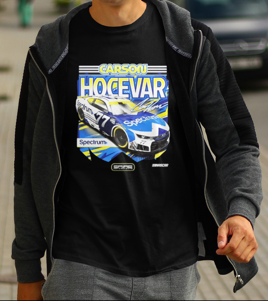 Carson Hocevar Spectrum 77 Racing Car Signature T-Shirt