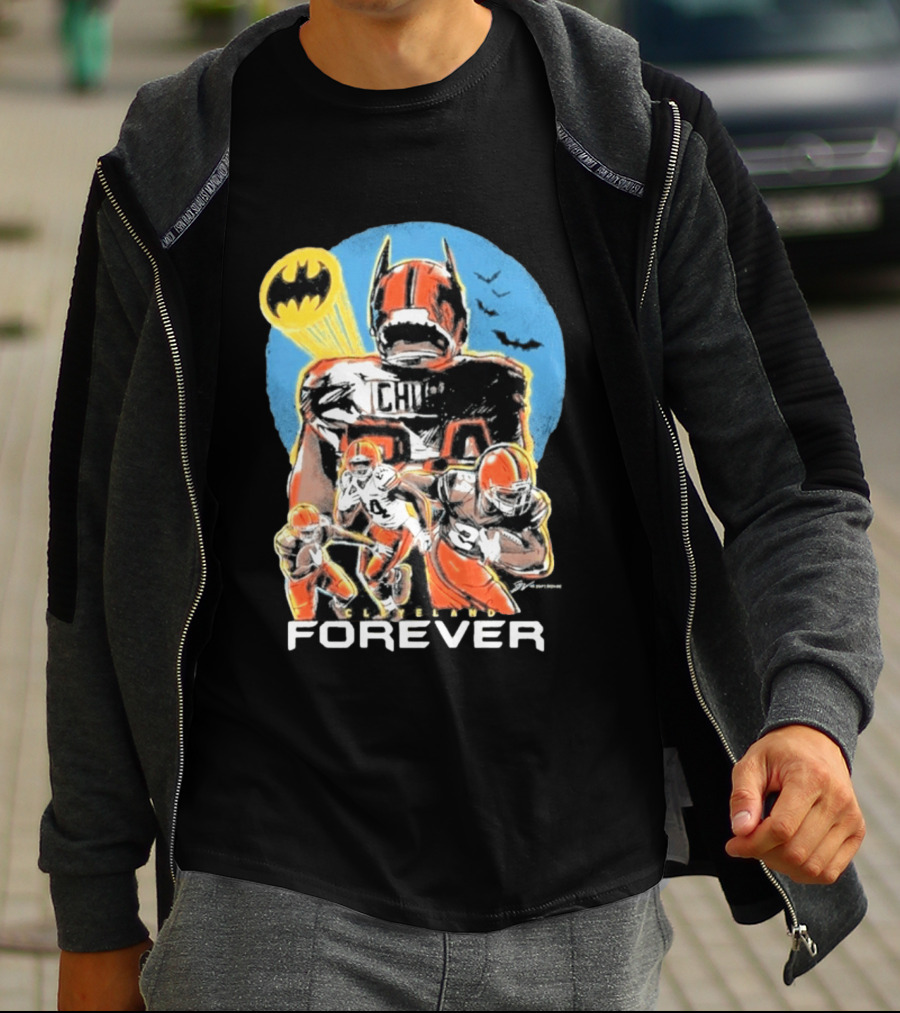 Cleveland Browns Nick Chubb Batman Signal Forever T-Shirt