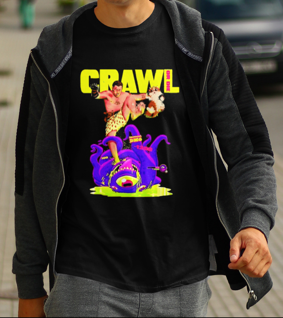 Crawl Or Die Critical Damage RPG Gamer Monster Attack T-Shirt