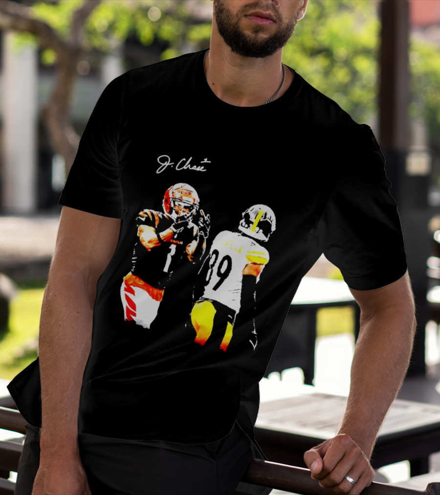 JaMarr Chase Vs Minkah Fitzpatrick Cincinnati Bengals Pittsburgh Steelers Football T-Shirt