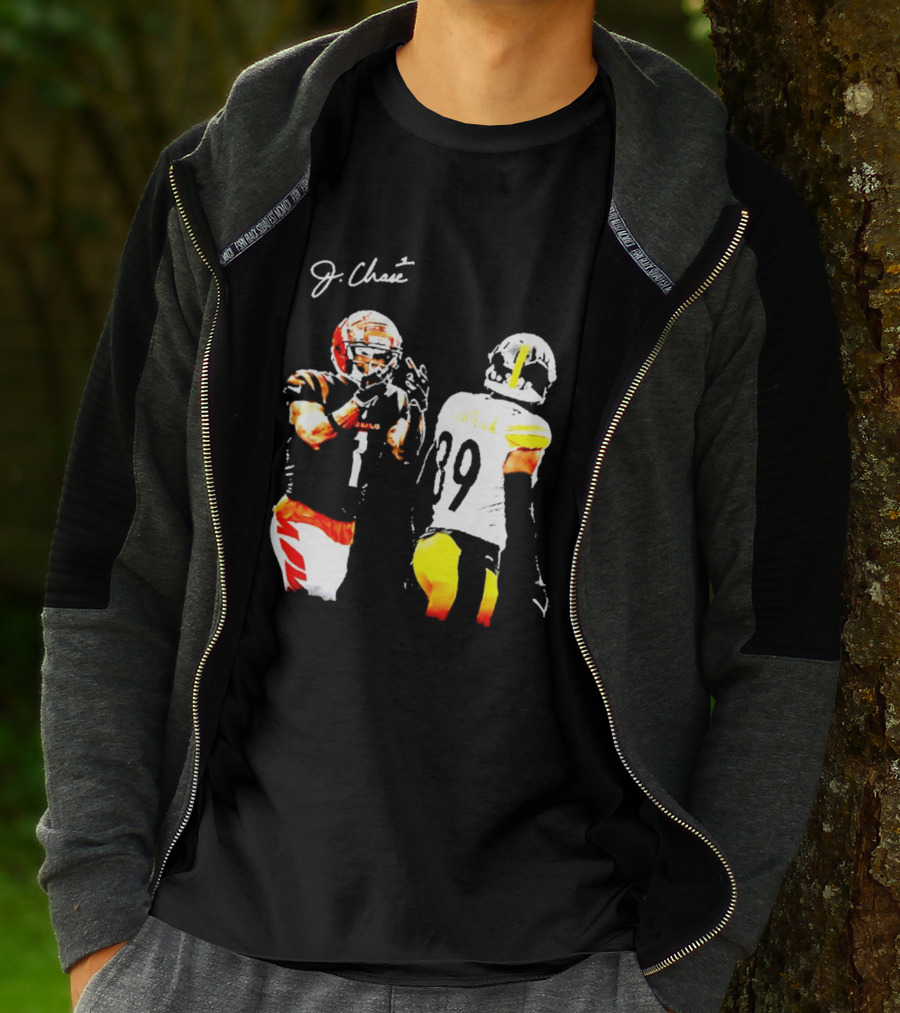 JaMarr Chase Vs Minkah Fitzpatrick Cincinnati Bengals Pittsburgh Steelers Football T-Shirt