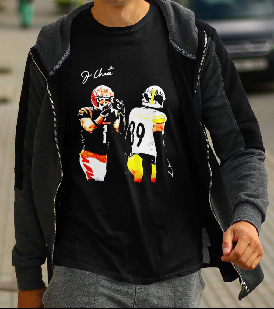 JaMarr Chase Vs Minkah Fitzpatrick Cincinnati Bengals Pittsburgh Steelers Football T-Shirt
