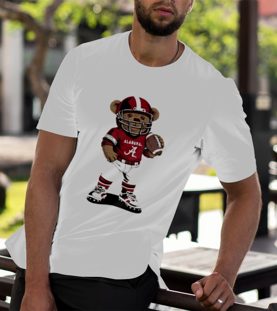 Alabama Crimson Tide 2026 Teddy Bear Football NCAA Team Spirit T-Shirt