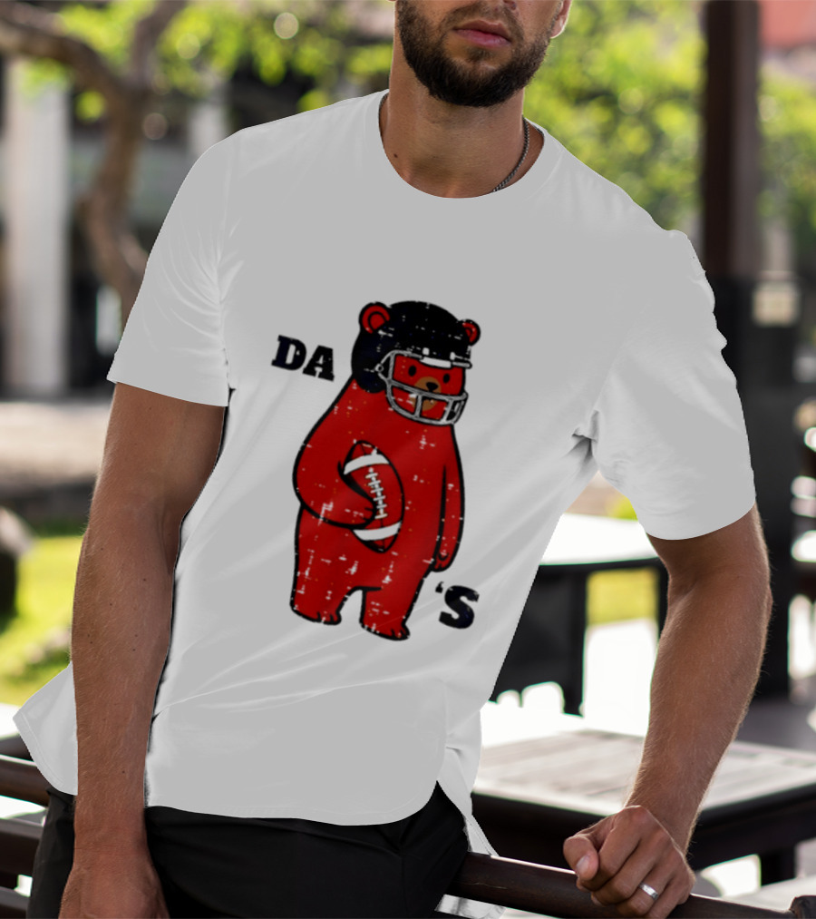 Da Bears Football Bear Helmet Holding Football T-Shirt