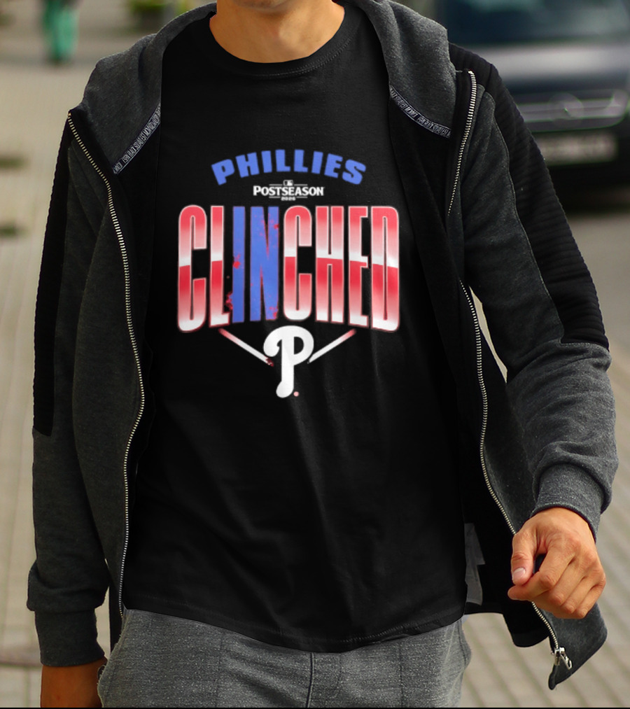 Phillies Red 2026 MLB Postseason Clinched Locker Room P T-Shirt