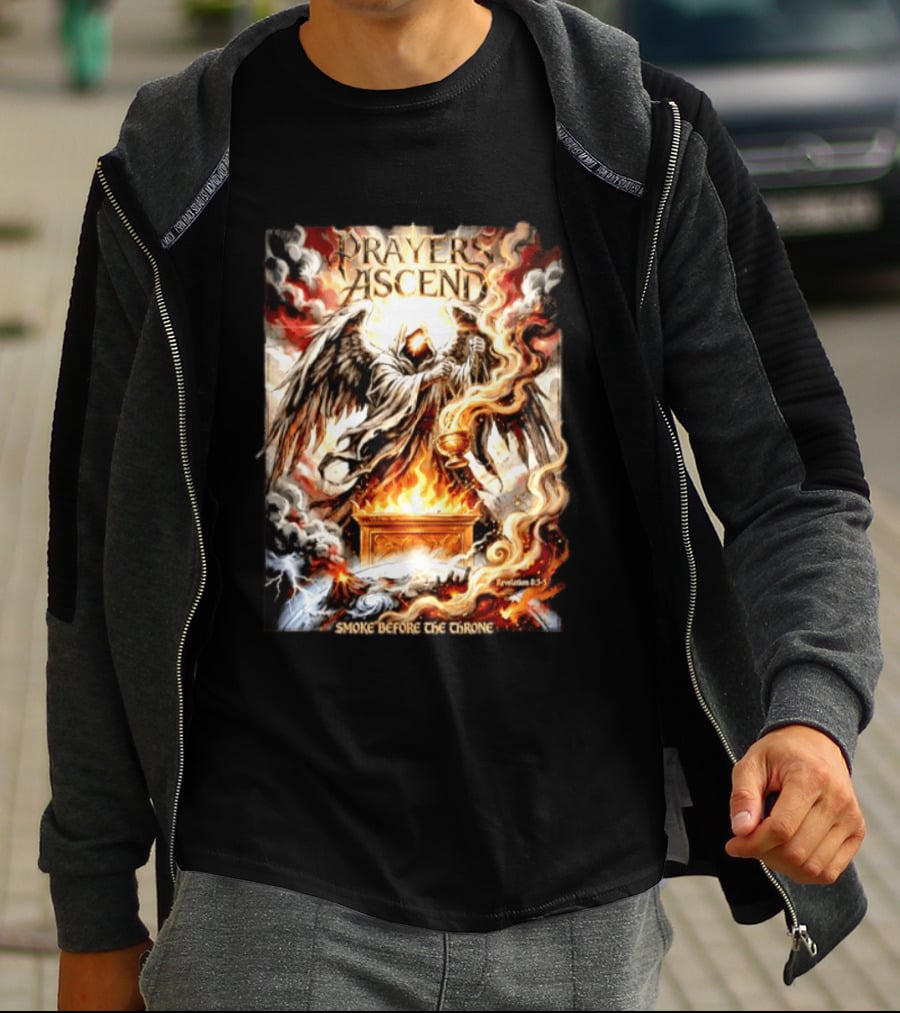 Prayers Ascend Smoke Before The Throne Revelation 8 3 5 Angelic T-Shirt