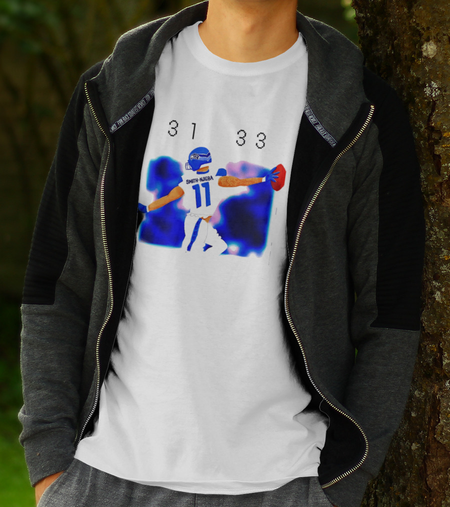 Jaxon Smith Njigba Seattle Seahawks 11 Football Catch 31 33 T-Shirt