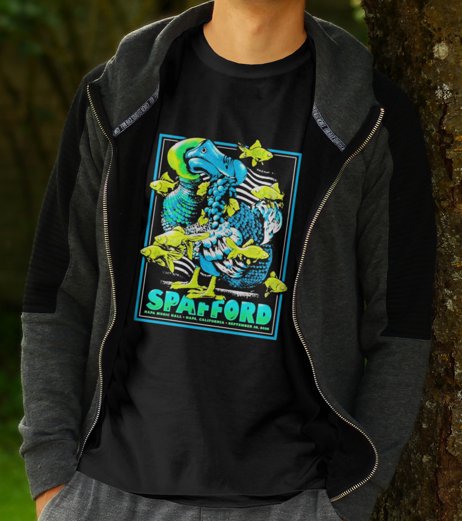 Spafford Napa Music Hall September 26 2026 Napa California Event With Dodo Bird And Fish T-Shirt