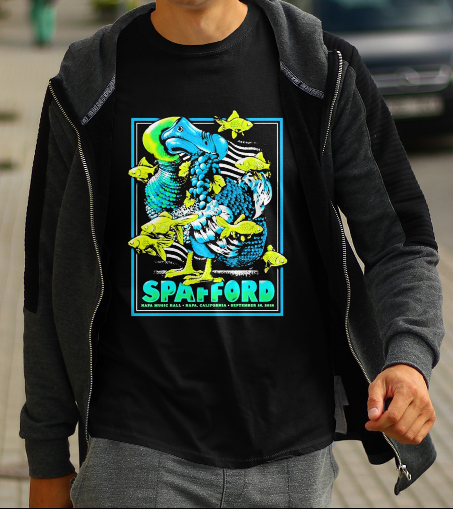 Spafford Napa Music Hall September 26 2026 Napa California Event With Dodo Bird And Fish T-Shirt