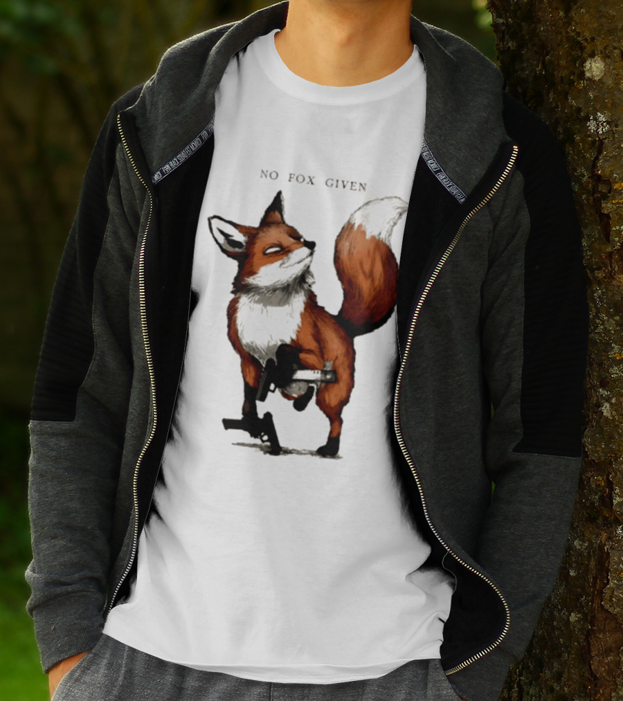 No Fox Given With Pistol And Attitude T-Shirt