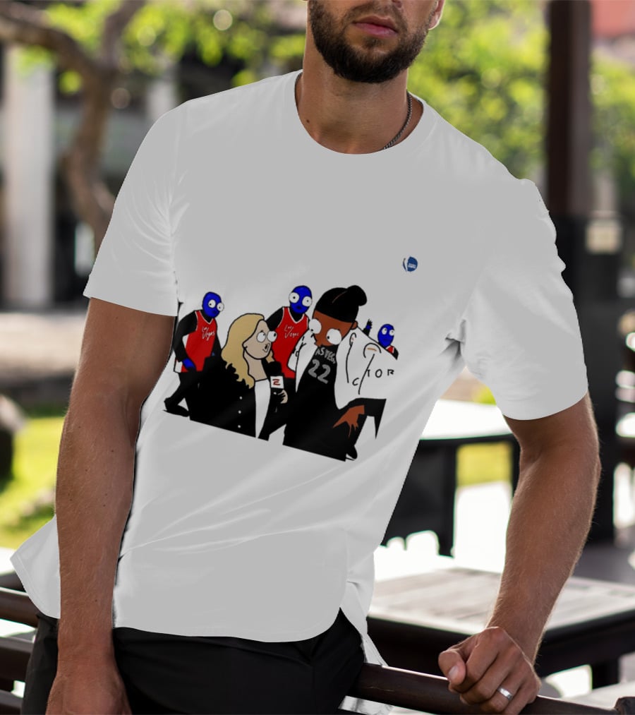 WNBA Las Vegas Aces A'ja Wilson Interview Cartoon 22 T-Shirt