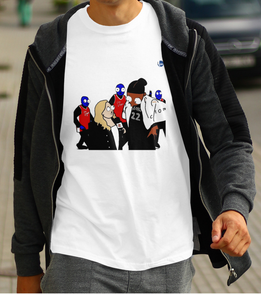 WNBA Las Vegas Aces A'ja Wilson Interview Cartoon 22 T-Shirt