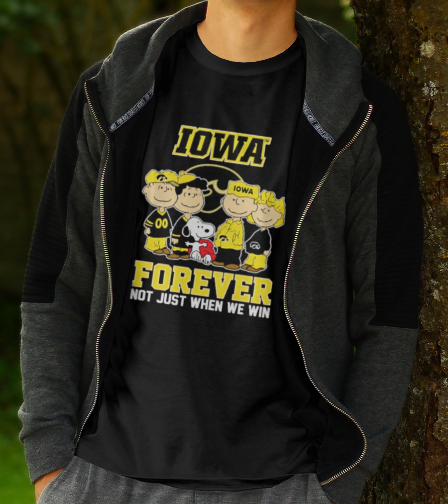 Iowa Hawkeyes Peanuts Forever Not Just When We Win Loyalty T-Shirt