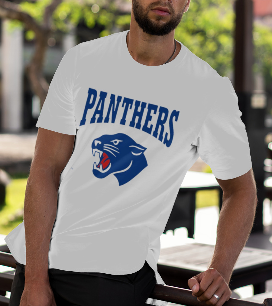 PANTHERS Carolina Football Iconic Blue Roaring T-Shirt