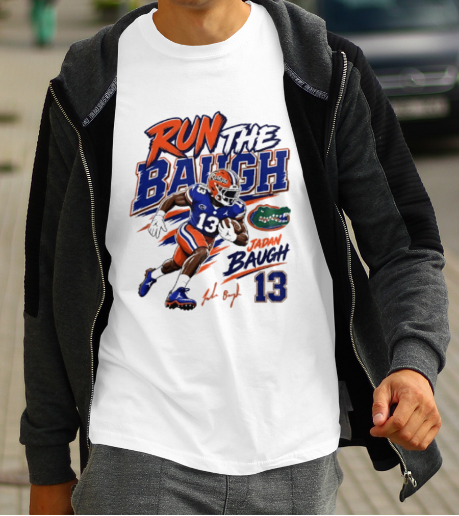 Run The Baugh Florida Gators 13 Jadan Baugh NCAA Football T-Shirt