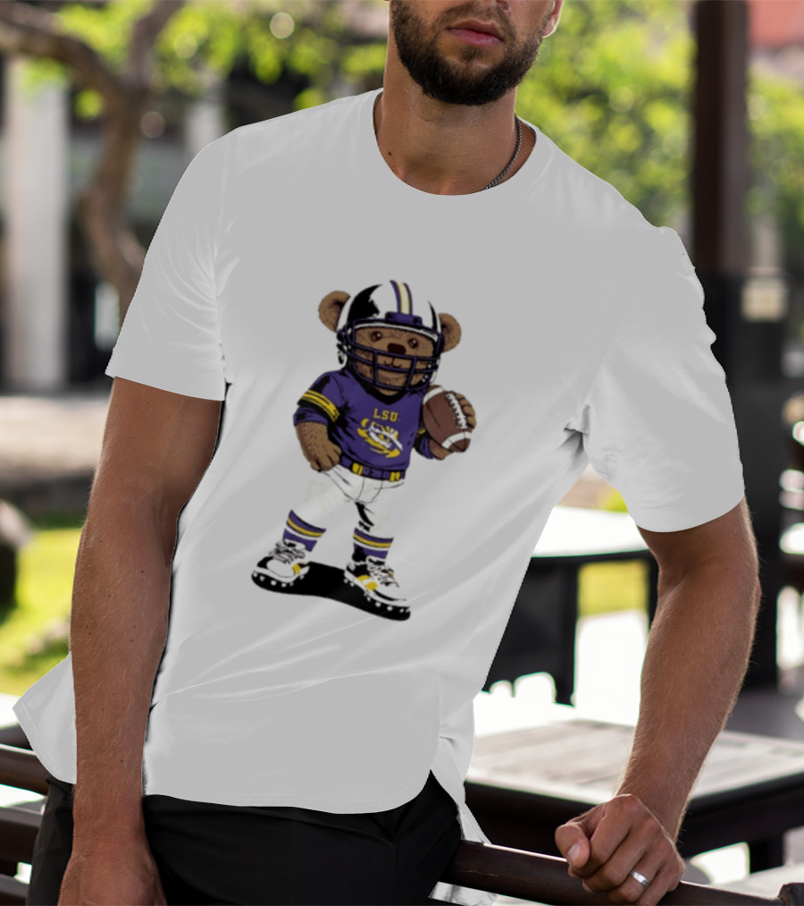 LSU Tigers 2026 NCAA Teddy Bear Football Player In Purple Uniform T-Shirt