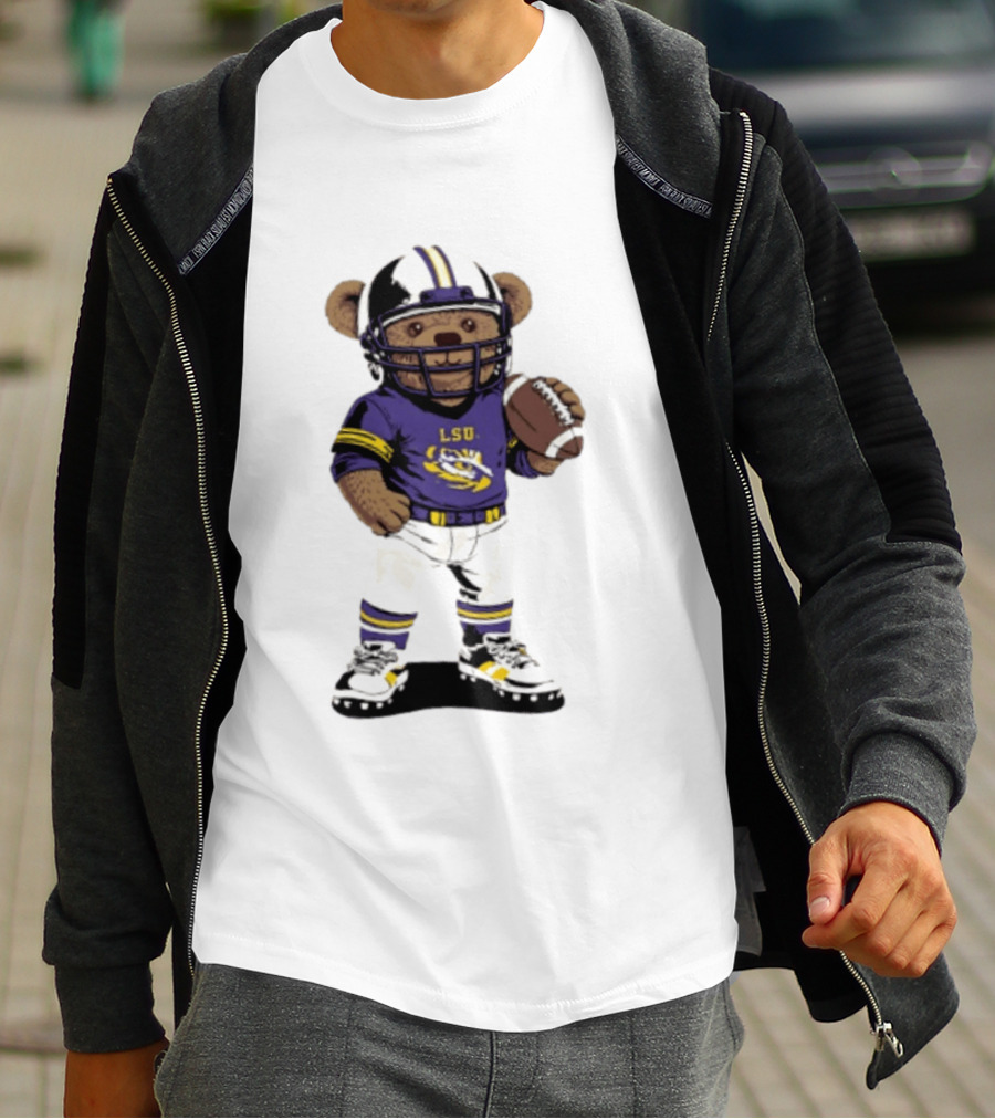 LSU Tigers 2026 NCAA Teddy Bear Football Player In Purple Uniform T-Shirt