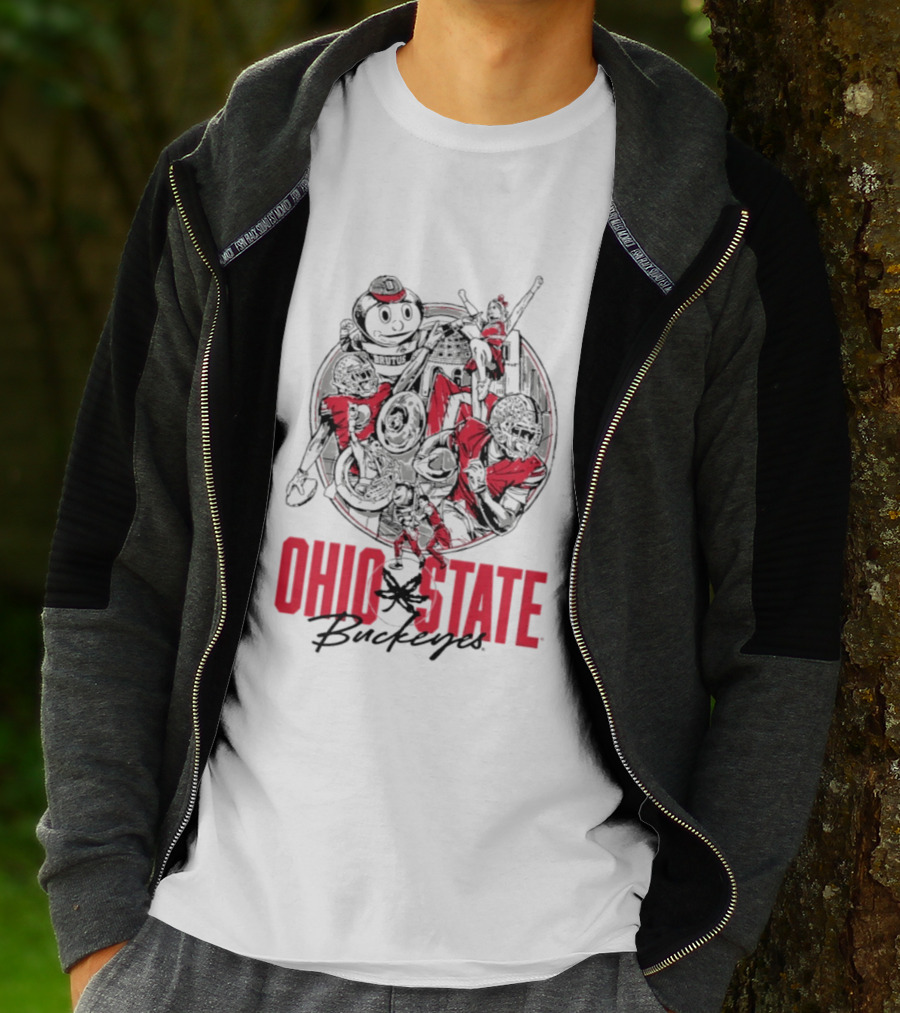 Ohio State Buckeyes Brutus Collage GameDay Spirit T-Shirt