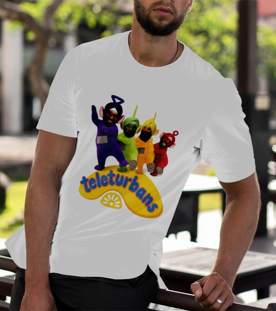 Teleturbans Teletubbies Sikh Turban Characters T-Shirt