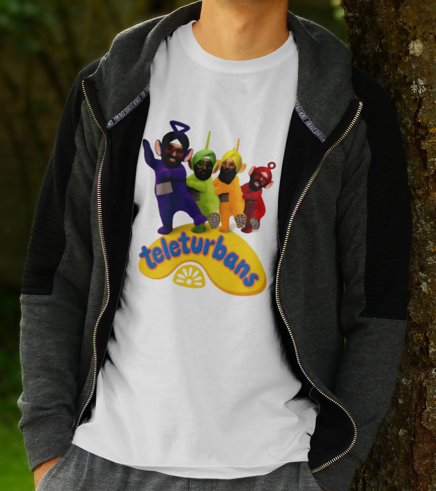 Teleturbans Teletubbies Sikh Turban Characters T-Shirt