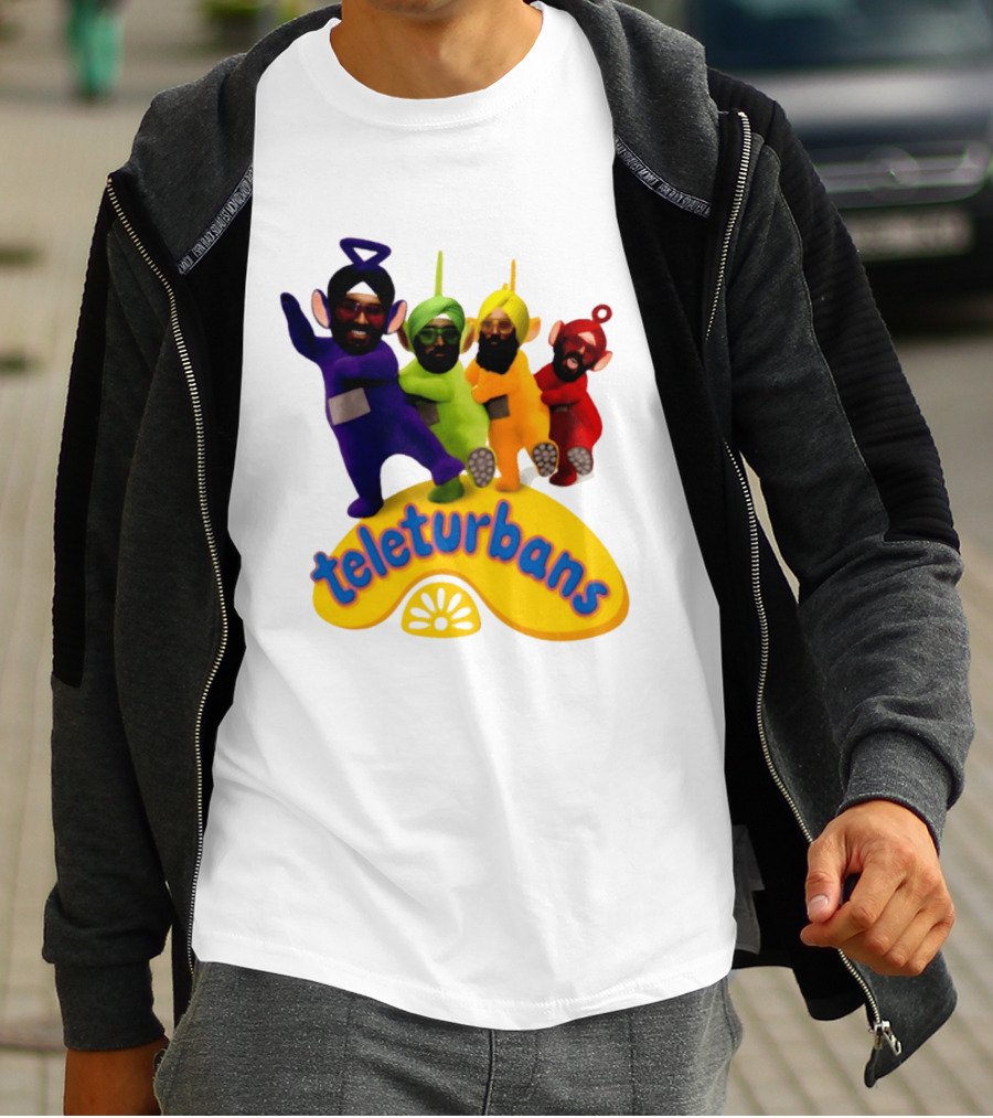 Teleturbans Teletubbies Sikh Turban Characters T-Shirt