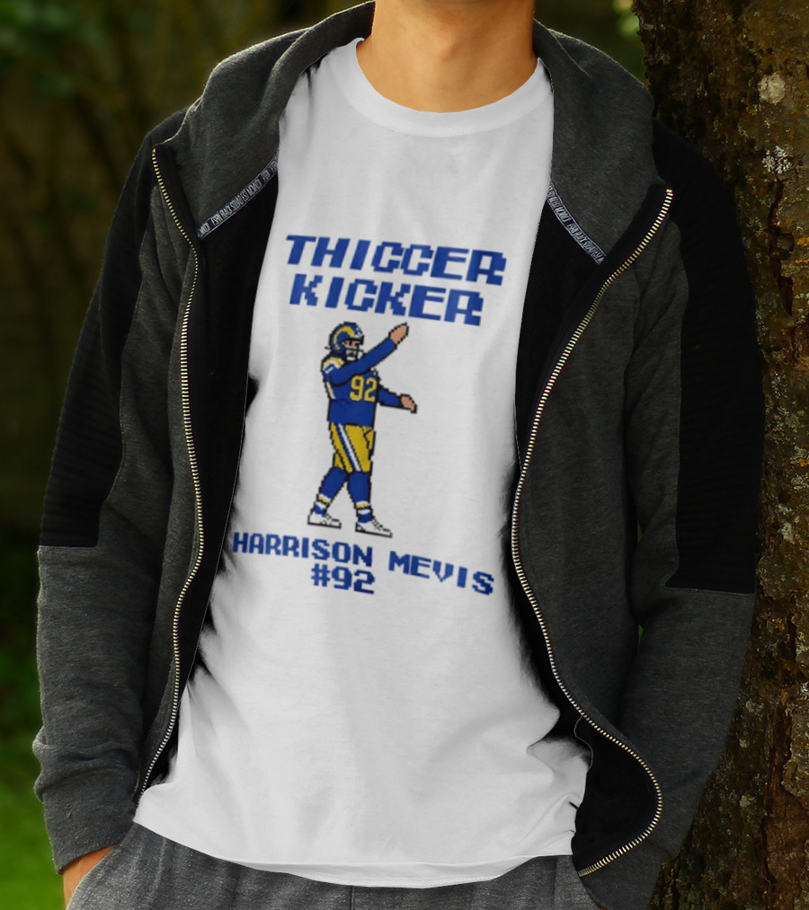 Thiccer Kicker Harrison Mevis 92 Los Angeles Rams T-Shirt
