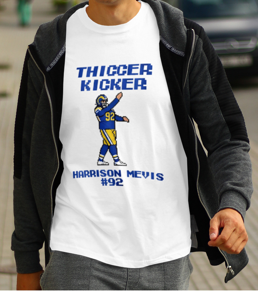 Thiccer Kicker Harrison Mevis 92 Los Angeles Rams T-Shirt