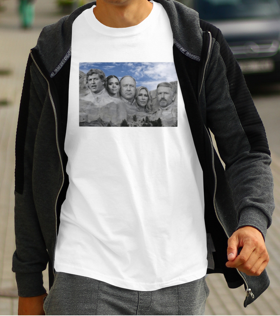 Thomas Massie Candace Owens Alex Jones Marjorie Taylor Greene Mount Rushmore MAGA Squad T-Shirt