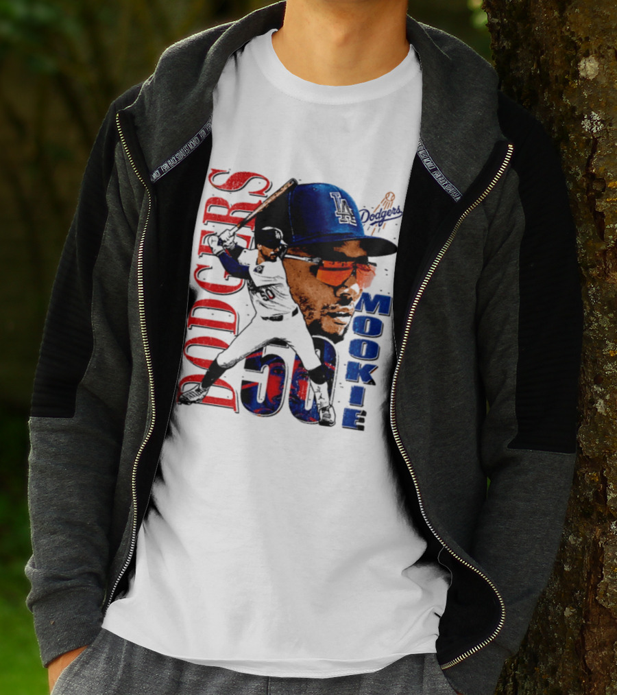 Los Angeles Dodgers Mookie Betts 50 Baseball Player Two Sided T-Shirt